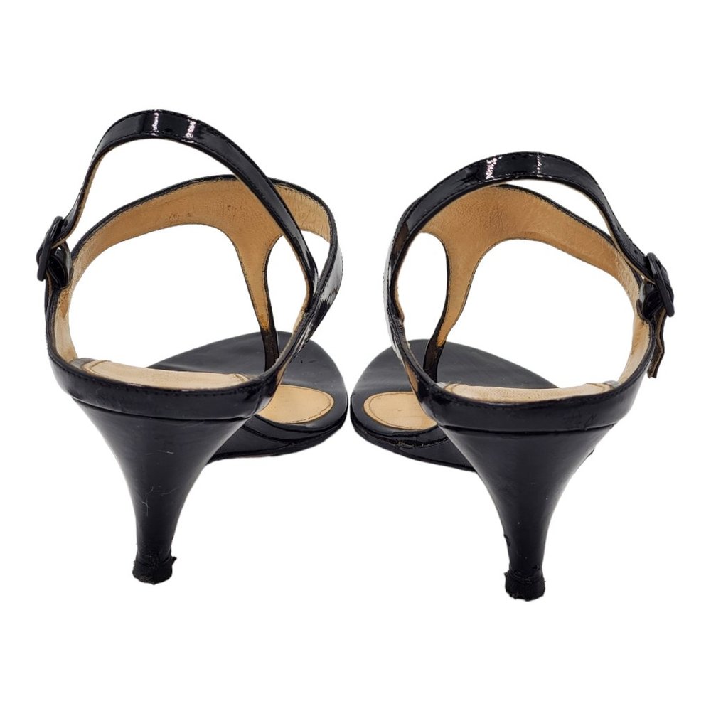 Prada Women's Patent Leather T Strap Sandals Size 40 US 10 - Picture 5 of 7